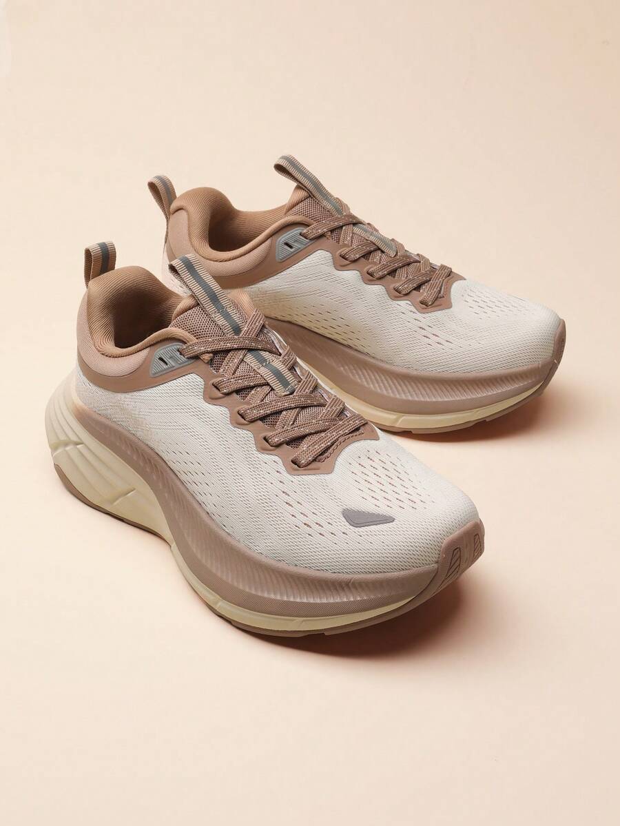 Comfortable Women's Walking Shoes With Cushioning ActiveBreeze Non-Slip Running And Tennis Sneakers | Breathable Athletic Shoes For Gym Workouts - 卡其色 - 查看 1