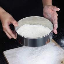 1 cái rây bột bằng thép không gỉ 304, lưới 14/40/60 mắt lưới, lỗ mịn dùng để rây đường bột, bột matcha, bột cacao, dụng cụ làm bánh, đồ dùng nhà bếp. - Thép không gỉ màu bạc - Xem 10