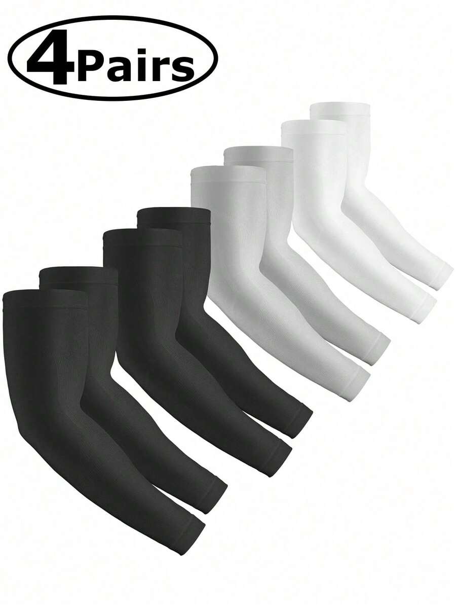 4pcs/2pcs Men's Cooling Compression Arm Sleeves, Suitable For Young People, Can Cover Tattoos, Summer Clothing Fake Tattoo Arm Sleeves, Arm Sleeves, Holiday Gift - Multicolor - View 1