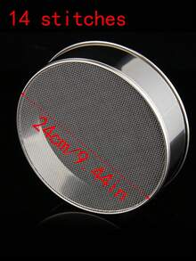 1 cái rây bột bằng thép không gỉ 304, lưới 14/40/60 mắt lưới, lỗ mịn dùng để rây đường bột, bột matcha, bột cacao, dụng cụ làm bánh, đồ dùng nhà bếp. - Thép không gỉ màu bạc - Xem 18