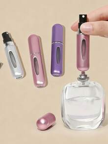 1pc/2pcs/3pcs/4pcs/5pcs 5ml Refillable Perfume Spray Bottle, Travel Perfume Bottle, Refillable Travel Spray Bottle, Holiday Essential, Travel Essential, Perfume Refill Bottle, Independent Packaging, Travel Perfume Refill Bottle And Portable Perfume Atomizer, Glitter Pink Perfume Bottle, With Pump Sprayer, Perfume Refill Bottle, Travel Bottle And Atomizer - Multicolor 5ml - View 13