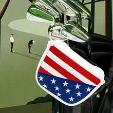 非传统通勤风格，星条半圆形推拉袖，荔枝纹PU皮革，3D刺绣13星徽章，兼具防护性和纪念意义 - 白色 - 查看 9