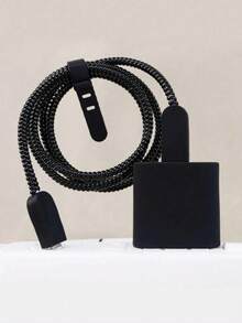 5PCS Black TPU Anti-Fall Charger Protective Case Data Cable Winding Rope Compatible With Apple 18W/20W Charger - Black - View 2