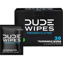 Individually Wrapped Unscented Flushable Adult Wipes Travel Size 30 Count With Vitamin E And Aloe For Sensitive Skin Septic And Sewer - 1 - View 2