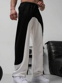 Men's Retro Banknote Print Summer Pants - Black - View 3