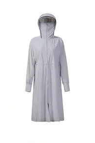 Women's Sunscreen Clothing, Lightweight Breathable Long Sunscreen Jacket, Black, Outdoor Spring/Summer - Glacier Gray - View 2