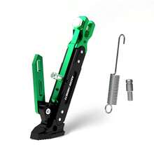 Soporte universal ajustable de aleación de aluminio CNC para motocicleta - Soporte lateral antideslizante y ajustable en altura apto para motocicletas todo terreno y eléctricas todo terreno - Accesorio de soporte de motocicleta duradero y ligero - A - Ver 3