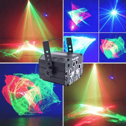 迪斯科DJ派对灯，带极光彩虹效果，遥控和声控功能，适用于酒吧、KTV、室内舞池、生日派对、婚礼氛围照明、礼品及室内装饰。