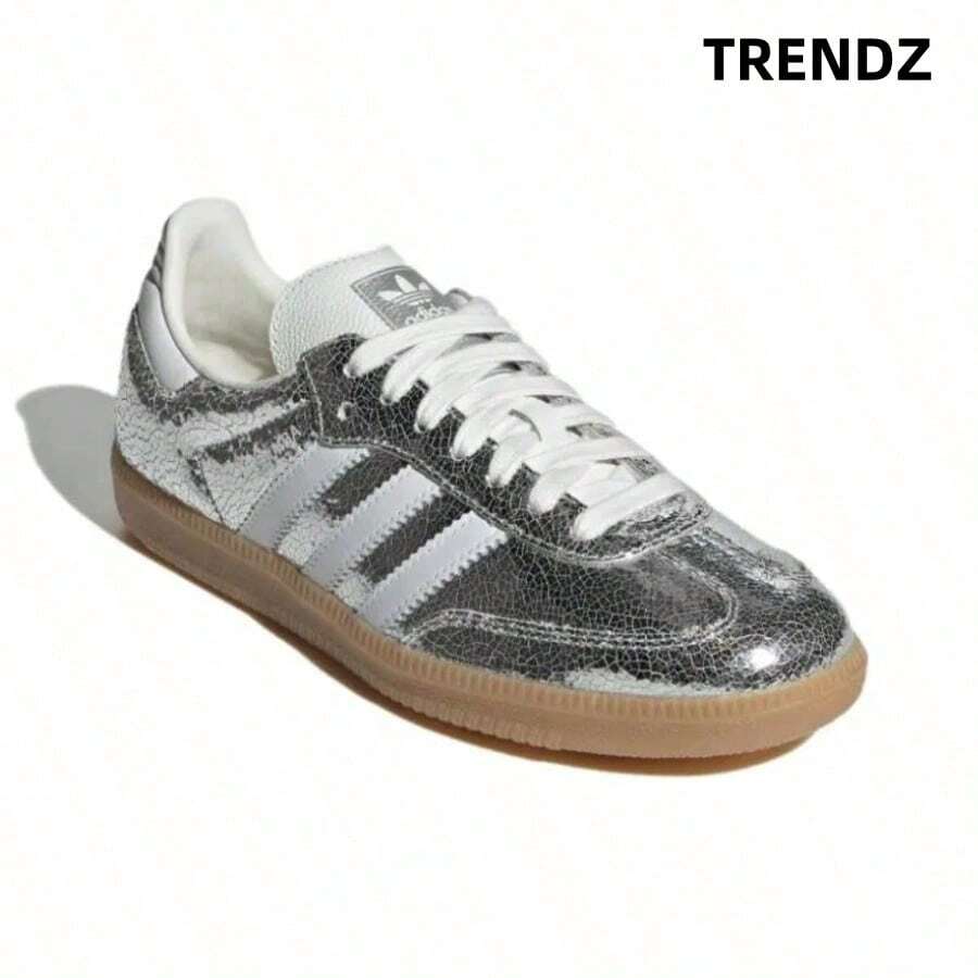 Adidas Samba OG Silver Metallic Cracked Leather (Women's) JR0035 - Nhiều màu - Xem 1