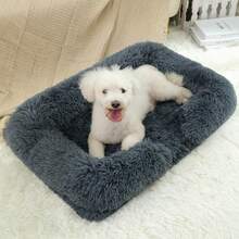 1pc Lanxing Winter Pet Bed, Plush Sofa Backrest Square Dog Bed, Includes Sponge Soft Warm Cat Sofa, Suitable For Small/Medium/Large Pets - Multicolor - View 8