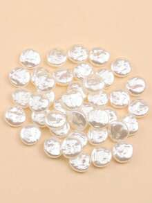 35颗/套 巴洛克风格不对称仿珍珠珠子 DIY手机壳及手链、耳环等首饰制作材料 - 白色 - 查看 2