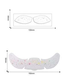 12 Stück glitzernde Augen-Tattoo Aufkleber, glänzende Sterne & Sommersprossen Gesichts-Hologramm Tattoo Aufkleber, wasserfeste glitzernde Augen-Make-up Aufkleber geeignet für Musikfestivals, Partys, Dates, Karneval - Verschiedenfarbig - Übersicht 7
