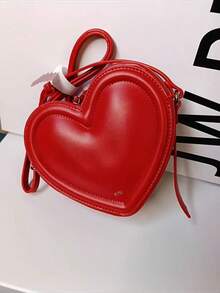 2026 New Unique Heart-Shaped Crossbody Bag, 3D Design Heart Women's Shoulder Bag, Suitable For Party, Commute, Daily Wear - Multicolor - View 14