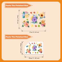 1pc Colorful Flower Sink Sticker, Waterproof Sunflower & Hibiscus Bathtub Decal, Removable Bathroom Toilet Sticker, For Home Decor - one-size - View 3