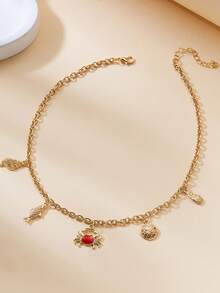 1 chiếc mặt dây chuyền hình cua và cá phong cách đại dương, thích hợp cho kỳ nghỉ biển, làm quà tặng. - Nhiều màu - Xem 2