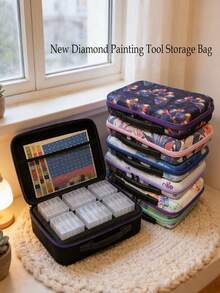 New Diamond Painting Tool Storage Bag, 2-In-1 Diamond Painting Tray Storage Box, Multiple Patterns And Styles Available, Ideal For Diamond Painting Enthusiasts, Perfect Holiday Gift - View 11