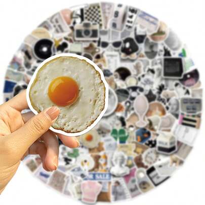 200pcs Cute Cartoon Sticker Set, Decorative For Phone Case, DIY Scrapbooking, Skateboard, Water Bottle, Waterproof