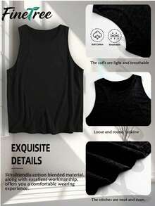 FINETREE Women's Crew Neck Tank Tops Crafted From Soft, Skin-Friendly Fabric, Perfect For Daily Wear And Various Occasions. An Ideal Gift For Spring Festival, Valentine's Day, St. Patrick's Day And The World Cup-250 Years  Independence Day Tank Top Patriotic Stars And Stripes Design For Women Celebration 1776 To 2026 Fourth Of July Event Wear - 黑色 - 查看 3