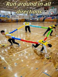 1pc Elastic Tug Of War Rope Toy, Suitable For Teenagers, Indoor/Outdoor Interactive Team Game, Family Party, Gardening Activity, Group Entertainment And Birthday Gift - Multicolor - View 2
