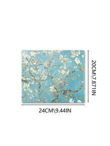 Extended Game Mouse Pad, XL Large Keyboard Mouse Pad, With Stitched Edges, Durable Non-Slip Rubber Base Mouse Pad, Suitable For Home Office Work, Van Gogh Almond Mouse Pad, Oil Painting Mouse Pad-Large Non-Slip Flower Table Pad For Office Decoration, PC, Notebook Computer - View 11