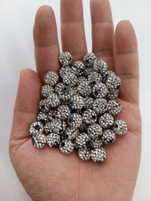 50颗10毫米粘土钻球手工散珠DIY手链项链串珠饰品配件 - 50個滿鑽陶泥珠 - 查看 26