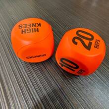 2颗六角形健身骰子 - 瑜伽游戏骰子 - 瑜伽爱好者玩具，包含36种运动动作，生日和圣诞节礼物 - 彩色 - 查看 10