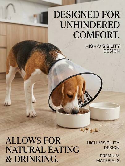 1pc Pet Recovery Collar, Protective Cone Elizabethan Collar, Pet Cat Dog Protective Cover, Grooming Protective Cone Collar