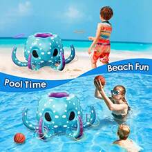 iPlay iLearn Octopus Pool Toys 2-in-1 Inflatable Float Pool Game Basketball Hoop and Ring Toss Game Outdoor Summer Beach Water Play Cool Family Party Gift 3 4 5 6 7 8 Year Old Boy Girl Child - como en la foto - Ver 4
