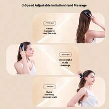 SOKANY Electric Massage Comb With Anti-Hair Loss, Light Therapy, Type-C 180mAh Battery, Multi-Speed, Red/Blue Light + Oil Mist + 3D Vibration. Portable For Home And Salon, Perfect Gift For Women. - Multicolor - View 5