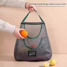Organizadores de cocina Bolsa de malla reutilizable Bolsa de almacenamiento colgante montada en la pared Red para frutas y verduras Accesorios de cocina - Ver 4