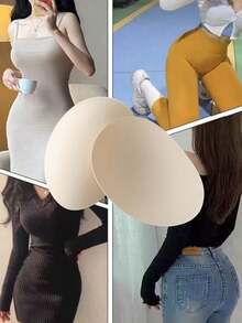 Latex Butt Lift Pad - Insertable Buttock Enhancement Pad, Shapes Peach Butt, Booty Shaping Pad For Fuller Rounder Buttocks - Multicolor - View 2
