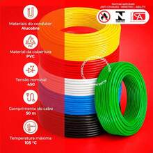 Flexible Electrical Cable Wire 2.5mm 50M Roll Inmetro Flame Retardant High Durability Safety Installations - Blue - View 7