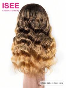 ISEE Hair Body Wave Wear Go 无胶假发 6*4 透明蕾丝假发 22-28 英寸 180% 密度 焦糖金渐变色 预拔毛预剪蕾丝 未经加工真人处女发假发 - SNATURAL/27A - 查看 5