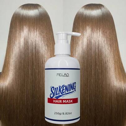  MELAO 丝滑发膜，适用于干枯、毛躁和受损发质，即刻抚平毛躁，令秀发柔软顺滑，极致亮泽，深层滋养，250克/8.82盎司