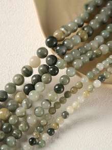 4 6 8 10mm Đá cỏ xanh tròn, hạt đá quý rời dùng để làm trang sức: vòng tay, dây chuyền, bông tai, đồ thủ công. - màu xanh lá - Xem 5