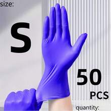 50/100pcs Purple Nitrile Gloves, Disposable Nitrile Gloves, Household Nitrile Gloves, Suitable For Kitchen Dishwashing, Bathroom Cleaning, Waterproof Anti-Slip, Kitchen Cleaning, Household Cleaning, Holiday Gift (Bagged) - Dark Purple - View 9