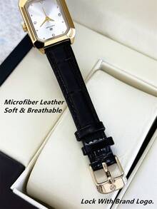 Pablo Raez 1 chiếc đồng hồ nữ vàng 18K cao cấp, phụ kiện trang sức nữ, đồng hồ đeo tay phổ biến, cổ điển, thương hiệu mới, chất lượng thiết kế, đồng hồ nữ cao cấp AAA, thép không gỉ mạ vàng không bị xỉn màu, dây đeo da đen mềm mại và thoáng khí, đồng hồ hình chữ nhật thời trang, chống nước 50M, đơn giản, dễ thương, dành cho nữ sinh, học sinh. - Nhiều màu - Xem 11