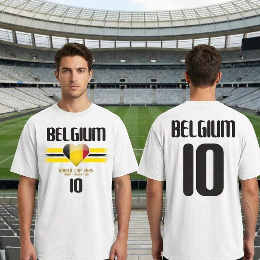 Beium World Cup 2026 T-Shirt, Soccer Jersey Number 10 - 白色 - 查看 1