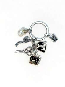 1pc Fashion Creative Clothing Designer Backpack Charm, Sewing Themed Gift Keychain - Sewing Machine, Garment, Tailor Keychain Pendant With ID Card Holder Car Hanging Accessory - Multicolor - View 5