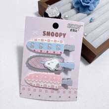 SNOOPY 1 bộ/3 chiếc kẹp tóc hoạt hình, kẹp tóc mái dễ thương, kẹp viền tóc, quà tặng sinh nhật học sinh, quà tặng ngày Valentine, quà tặng năm mới hoàn hảo. - Nhiều màu - Xem 7