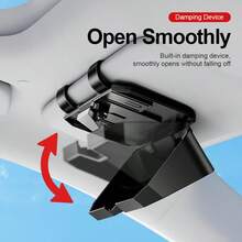 2 piezas Soporte universal de gafas de moda, Clip para gafas de sol de coche, Clip de gafas de moda, Clip de acceso rápido con una sola mano, Carcasa resistente a arañazos e impactos, Almacenamiento resistente al calor y al frío - Estuche para gafas - Ver 6