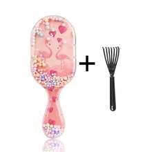 1/2pcs Detangling Brush, Designed For Women - Unicorn Brush For Wet & Dry Styling, With Bubble Bead & Glitter Decor, Gentle On Scalp, Suitable For Curly Or Fine Hair - Straight Hair Comb - View 12