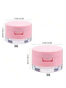 Compact 3g/5g Loose Powder Case With Sifter & Puff - Compact Fragrance-Free Makeup Organizer With Sifter & Puff, Isolation Net, Plastic Powder Jar Case Subpackage Package Bottle Reusable Empty Loose Powder Container Beauty Containers For Eye Cream Cosmetic Sample Container Travel Essentials(Black And White Without Powder Puff) - Multicolor - View 7