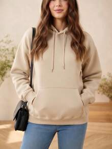 Women Sweatshirts - Màu Khaki - Xem 2