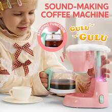 JOYIN Kitchen Toys, Electric Toy Kitchen Sets, Coffee Makers, Mixers, Toasters With Realistic Lights And Sounds, Birthday Gifts For Children Ages 3-4 To 5 - 粉色 - 查看 3