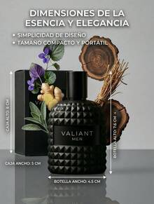 Perfume Valiant Men Intense Para Hombre Fragancia Amaderada Fresca Eau De Parfum 30ml Tamaño De Viaje Portátil Esencia Masculina Con Notas De Salida Mineral Violeta Jengibre Salvia Y Vetiver Loción Para Caballero Moderna Elegante Atomizador De Bolsillo Ideal Para Oficina Reuniones Y Uso Diario Aroma Duradero Y Sofisticado Diseño De Frasco Negro Mate Con Textura De Remache Estilo Urbano Profesional Regalo Perfecto Para Hombre Joven Y Adulto 20-40 Años Concentración Intensa Calidad Premium Perfumería Fina Para El Hombre Actual Que Busca Un Aroma Distintivo Frescura Mineral Combinada Con Maderas Cálidas Presentación Compacta Para Llevar En Maleta O Mochila Fragancia De Lujo Accesible Aroma Que Proyecta Confianza Y Madurez Loción Masculina De Larga Duración Ideal Para Primavera Verano Esencia Única De Alta Gama - Leñoso y terroso - Ver 5