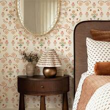1 Roll Of Simple Plant Floral Wallpaper, Abstract Flower Printed Wallpaper, Exquisite Interior Decoration Film, Suitable For Renovating Decorative Wallpaper On Room Kitchen Cabinets, Various Room Wall DecoratiSelf Adhesive Stickers, Easy To Install And Detachable, Handmade Film Sticking - Cartoon - View 4