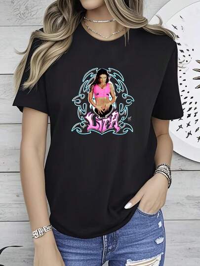 Women T-Shirt Print  Lita Xtreme Beauty 2000 T Shirt Long Or Short Sleeves