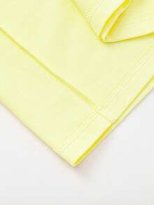 Balabala Áo thun ngắn tay bằng cotton nguyên chất, nhanh khô, dành cho bé trai và bé gái, kiểu dáng thường ngày, cổ tròn. - bướm vàng - Xem 6