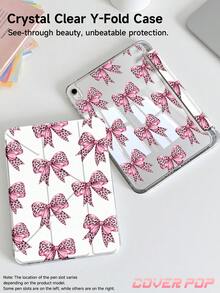 Ốp bảo vệ nơ báo hồng Y2K, tương thích với iPad 10.2" (2021/2020), thế hệ thứ 9/8, 11" (2025), Galaxy Tab A9 Plus, 5/5 Pro/6/7/7 Pro, có khe cắm bút cảm ứng, tự động bật/tắt màn hình, quà tặng sinh nhật/Lễ tình nhân (2026) - Nhiều màu - Xem 4